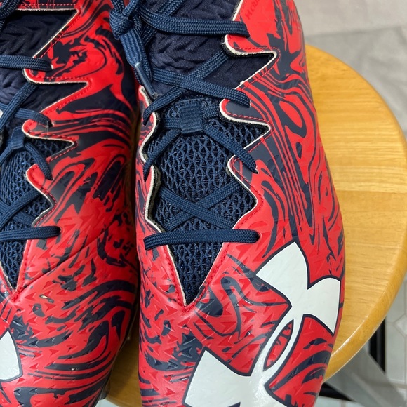 Under Armour Highlight Lux MC Red Camo Men’s Sz 16 Football Cleats - Picture 11 of 14